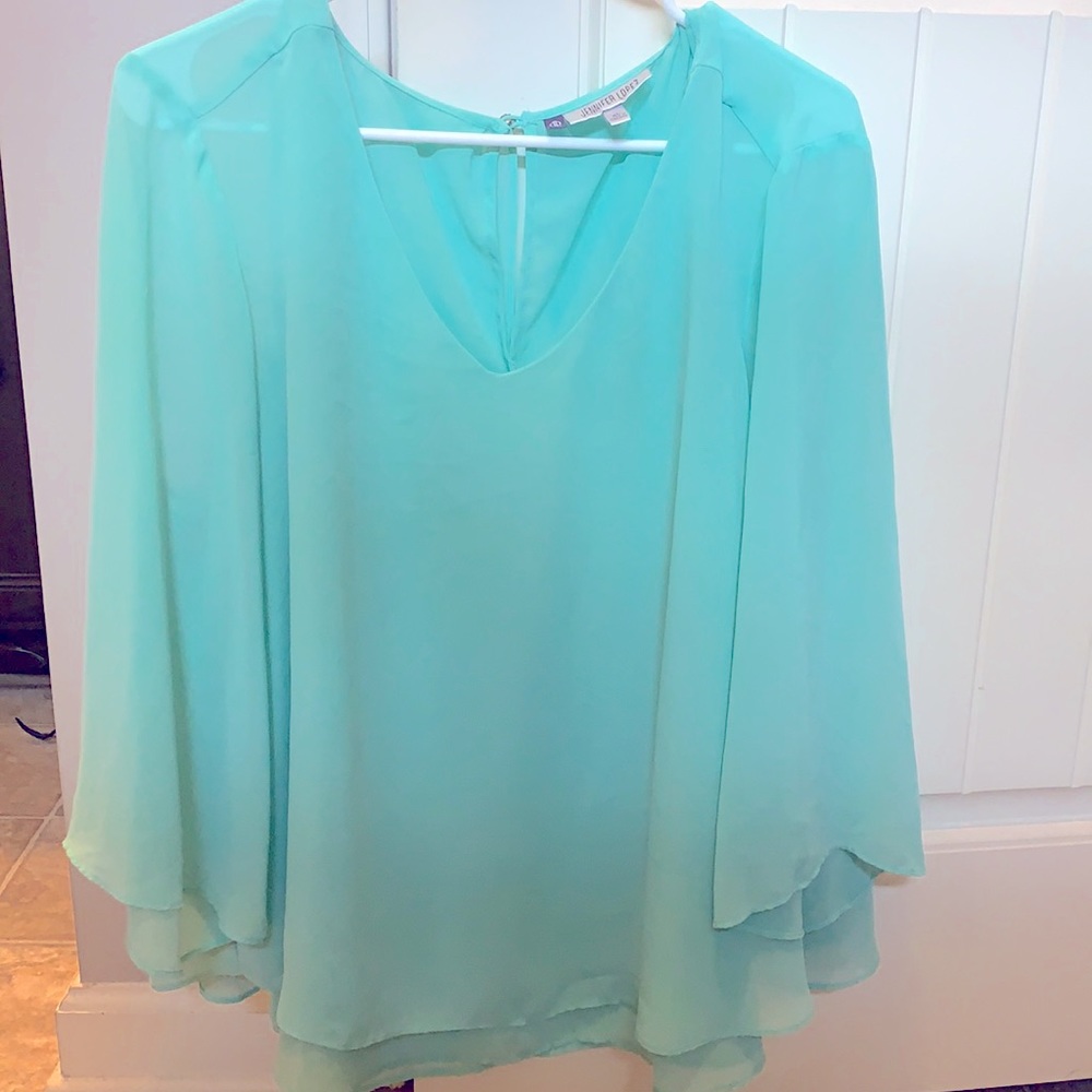 Jennifer Lopez-Mint Green Blouse-XL
